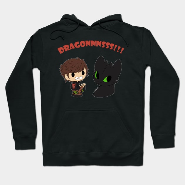 DRAGONNNSSS!!! Hoodie by Merlewae